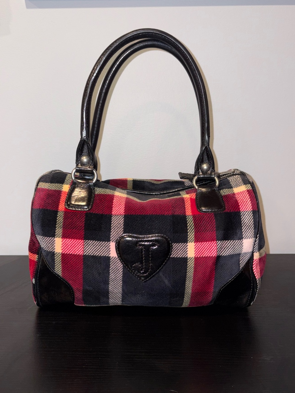Vintage Y2K Juicy Couture Red Black Plaid Handbag Purse